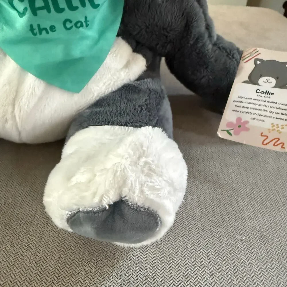 Lilly’s Love Callie the Cat Weighted Plush Gray 10